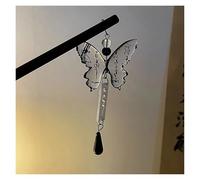 Palillos de pelo madera Vintage for mujeres y niñas, horquilla con borla Luna, accesorios joyería for la cabeza Horquilla para el pelo de madera(Style 3)