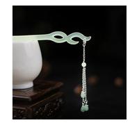 Palillos de pelo madera Vintage for mujeres y niñas, horquilla con borla Luna, accesorios joyería for la cabeza Horquilla para el pelo de madera(Style 6)