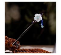 Palillos de pelo madera Vintage for mujeres y niñas, horquilla con borla Luna, accesorios joyería for la cabeza Horquilla para el pelo de madera(Style 12)