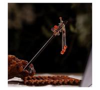 Palillos de pelo madera Vintage for mujeres y niñas, horquilla con borla Luna, accesorios joyería for la cabeza Horquilla para el pelo de madera(Style 18)