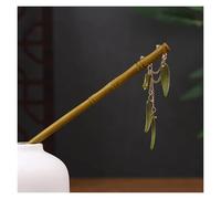 Palillos de pelo madera Vintage for mujeres y niñas, horquilla con borla Luna, accesorios joyería for la cabeza Horquilla para el pelo de madera(Style 8)