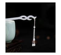 Palillos de pelo madera Vintage for mujeres y niñas, horquilla con borla Luna, accesorios joyería for la cabeza Horquilla para el pelo de madera(Style 5)