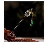 Palillos de pelo madera Vintage for mujeres y niñas, horquilla con borla Luna, accesorios joyería for la cabeza Horquilla para el pelo de madera(Style 16)