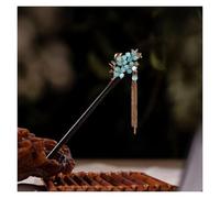 Palillos de pelo madera Vintage for mujeres y niñas, horquilla con borla Luna, accesorios joyería for la cabeza Horquilla para el pelo de madera(Style 17)