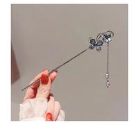 Palillos de pelo madera Vintage for mujeres y niñas, horquilla con borla Luna, accesorios joyería for la cabeza Horquilla para el pelo de madera(Style 22)