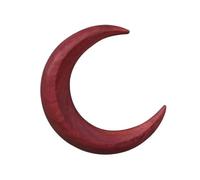 Palillos de pelo Palillos de madera for el pelo con forma luna for mujer, tenedores media tallada a mano, horquilla larga, peine, accesorios moda para Mujeres(Red-big)