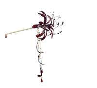 Palillos de pelo Palillos for el cabello con flores, estilo chino, gotas de aceite, borlas largas, accesorio for flequillo lateral for mujer para Mujeres(Red)