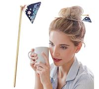Palillos de pelo para mujer, herramienta de peinado de aleación con colgante, horquilla de, elegante soporte para moño de 5.7 pulgadas para viajes en casa
