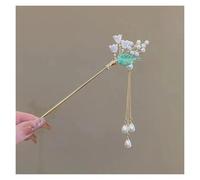 Palillos De Pelo Para Mujeres 2 horquillas clásicas con forma de flor for el pelo, hechas a mano, for mujer, adornos for(Color-17)