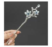 Palillos De Pelo Para Mujeres 2 horquillas de cristales hielo con lazo clásico, for el pelo, estilo chino, for boda, vintage, metal, for novia(Color-01)