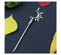 Palillos de pelo Pinzas for el pelo de Color plateado, horquillas con forma luna y espada for accesorios para Mujeres(2)