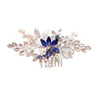 Palillos de pelo Wedding Hair Combs Bridal Accessories For Women Jewelry Silver Color Pearl Rhinestone Head para Mujeres(Color-3)
