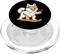 Palillos de Snowboard para Perro Esquimal Americano, Divertido Perro, mamá y papá PopSockets PopGrip para MagSafe