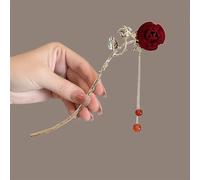 Palillos for el cabello con flecos de flores, horquilla de Metal femenina a la moda, adorno for el cabello femenino, herramientas de estilismo(15)