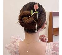 Palillos for el cabello con forma de lirio de cala, borlas colgantes, cadena, palillos for el cabello, elegantes horquillas for el cabello, palillos de estilo chino, accesorios for el cabello for muje