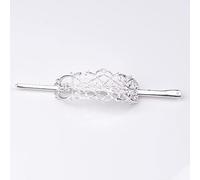 Palillos for el pelo, horquilla, 2 piezas de moda ahueca hacia fuera las horquillas del la vendimia for mujeres corona joyería boda accesorios for cabello señoras (Metal color : 01)