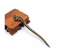 Palillos for el pelo, horquilla, 2 piezas estilo retro serie sándalo horquilla moda hecha a mano hueco tallado palillos for el pelo for mujeres accesorios for el cabello joyería (color de metal: H0200