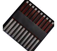palillos japoneses palillos coreanos Los palillos de plata se pueden reutilizar Palillos antideslizantes adecuados para caja de regalo de liderazgo senior(Color:B,Size:25cm)