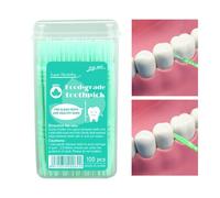 Palillos Limpiadores es - Cepillo de Dos Puntas con Sabor para Limpieza - 100 Unidades Elimina Manchas Cerdas para Hotel Restaurante Camping Cocina