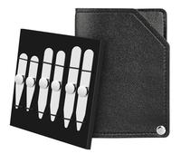 Palillos magnéticos de cuello de acero inoxidable con 6 imanes, AOLVO resistentes de metal para hombre, color plateado