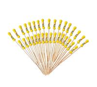 Palillos Para Cóctel | 100 Piezas De Brochetas De Frutas Con Cuentas Y Cuerda Incluidas - 12 cm para Aperitivos y,Ideales Para Cóctel, Bodas, Charcutería, Bebidas, Postres, Eventos, Cocina Y Bar
