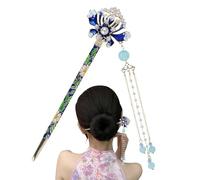 Palillos para el cabello chinos, peine para el cabello chino,Pasador de pelo en espiral con borlas | Horquilla en espiral de sujeción firme, elegante horquilla retro con estilo para cabello largo/cort