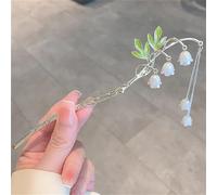 Palillos para El Cabello Palillos for el cabello con flecos de flores, horquilla de Metal femenina a la moda, adorno for el cabello femenino, herramientas de estilismo Palillos Para el Pelo (Color :