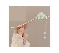 Palillos Para El Pelo Temperamento de borla de flor de Magnolia, cuchara de cerebro trasero, horquilla, pinzas for el cabello de estilo nacional, pinzas for cabello grueso Palitos De Pelo Chinos(01)