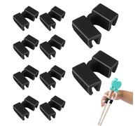 Palillos Reutilizables Ayudante, XURJUMI 10Pcs Palillos de Entrenamiento Bisagras Conector Palillos de Práctica para Adultos, Niños, Principiantes, Entrenadores o Aprendices
