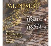Palimpest. Oeuvres arrangées pour marimba et clarinette. M. Stoltzman, R. Stoltzman, Del Curto, Giraudo.