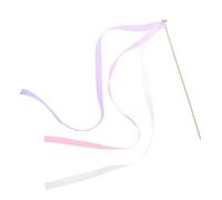 Palitos con cintas de colores variados， 20 pcs Multicolor Dancing Ribbon Wands With Bells And Streamers For Wedding Parties(Pink)