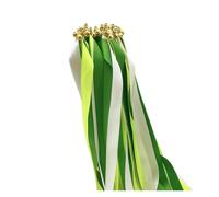 Palitos con cintas de colores variados， 25pcs Ribbon Wands With Wooden Sticks And Bells Wedding Party Dance Decoration Multicolor(3)