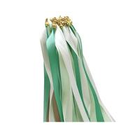 Palitos con cintas de colores variados， 25pcs Ribbon Wands With Wooden Sticks And Bells Wedding Party Dance Decoration Multicolor(8)