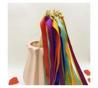 Palitos con cintas de colores variados， 50 Pcs Multicolor Silk Ribbon Wands For Wedding And Birthday Party Decorations Rhythmic Dance(Colour L)