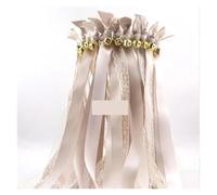 Palitos con cintas de colores variados， Multicolor Lace Ribbon Wedding Wands With Bells And Dance Ribbons 30 pcs(N02)