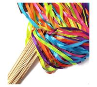 Palitos con cintas de colores variados， Multicolor Ribbon Wands With Bells For Wedding Party Dance Decor Pack Of 50 Or 20 pcs(20pcs)