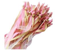 Palitos con cintas de colores variados， Multicolor Wedding Dance Ribbon Wands With Gold Bells, Stain Resistant, 20pcs Or 50pcs(03,50pcs)