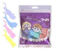 Palitos De Alambre Dental | 40 Piezas Dientes Limpiadores En Forma De Animal,Palitos De Hilo Dental Para,Para Escuela Después De La Comida Oficina Casa Familia Viaje