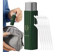 Palitos de alambre dental de viaje - Caja de almacenamiento portátil automática y recargable, funda de viaje para hilo dental, para desplazamientos, oficina, deporte, bolsa,
