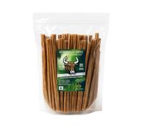 Palitos de búfalo para cachorro y perro senior | Dulce natural para masticar | 100% Búfalo seco al aire | Sin gluten, bajo en grasa | Higiene dental y placer de masticar
