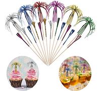 Palitos de Cóctel,100PCS Palito de Fruta Bambú Palillos de Madera para Cóctel Fuegos Artificiales Palillos de Cóctel Palitos de Madera para Barras de Decoración Bebidas Artículos para Fiestas