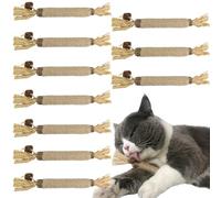 Palitos De Hierba Gatera,10 piezas Katzenminze Sticks,Palos de Masticar Matatabi,Masticar Palos Gato,Palitos De Catnip para Gatos,Palitos Matatabi Gatos,Juego Hierba Gatera para Gato
