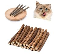 Palitos de Hierba Gatera,30 Piezas Masticar Palos Gato Matatabi Hierba Gatera Juguete para Morder Natural Dental Palitos de Catnip para Aliviar el Aburrimiento de los Gatos y Limpiar Los Dientes