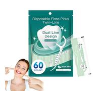 Palitos de hilo dental | Hilos dobles para aparatos dentales e higiene nómada | Accesorios de limpieza para cuidados de ortodoncia adultos, familia, oficina y viajes