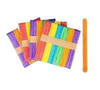 Palitos De Madera 500 piezas de virutas madera, material artesanal, palitos helado for bricolaje, tiras hechas a mano, suministros creativos for fiestas(Mix colors,11.5cm)