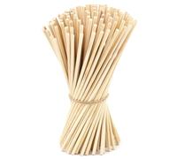 Palitos de madera manualidades/cocinar, 120 Palos para helados, fuente de chocolate, fruta, barbacoa, raclette y comida, palitos de madera natural redondos 15 cm x 3 mm
