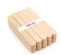 Palitos de Madera para Depilación 100 Unidades 15 cm | Espátulas Desechables para Cera Caliente y Fría | Depresores de Madera Natural | Manualidades, Belleza y Uso Profesional