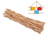 Palitos de madera para manualidades, madera flotante de 40 cm, 50 unidades de palitos de natural para proyectos de bricolaje, trabajos hechos a mano, decoraciones y manualidades creativas..