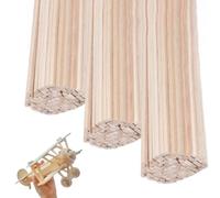 Palitos de madera para manualidades, varillas de manualidades a granel, varillas de tallado a mano de 11.8 pulgadas para niños, estudiantes, adultos, actividades escolares