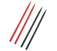 Palitos de Madera, Tambor de Jazz con Alta Resistencia con 2 Pares de Distribución de Peso de Tamaño 5A para el Rendimiento del Escenario (1 par negro 1 par rojo)